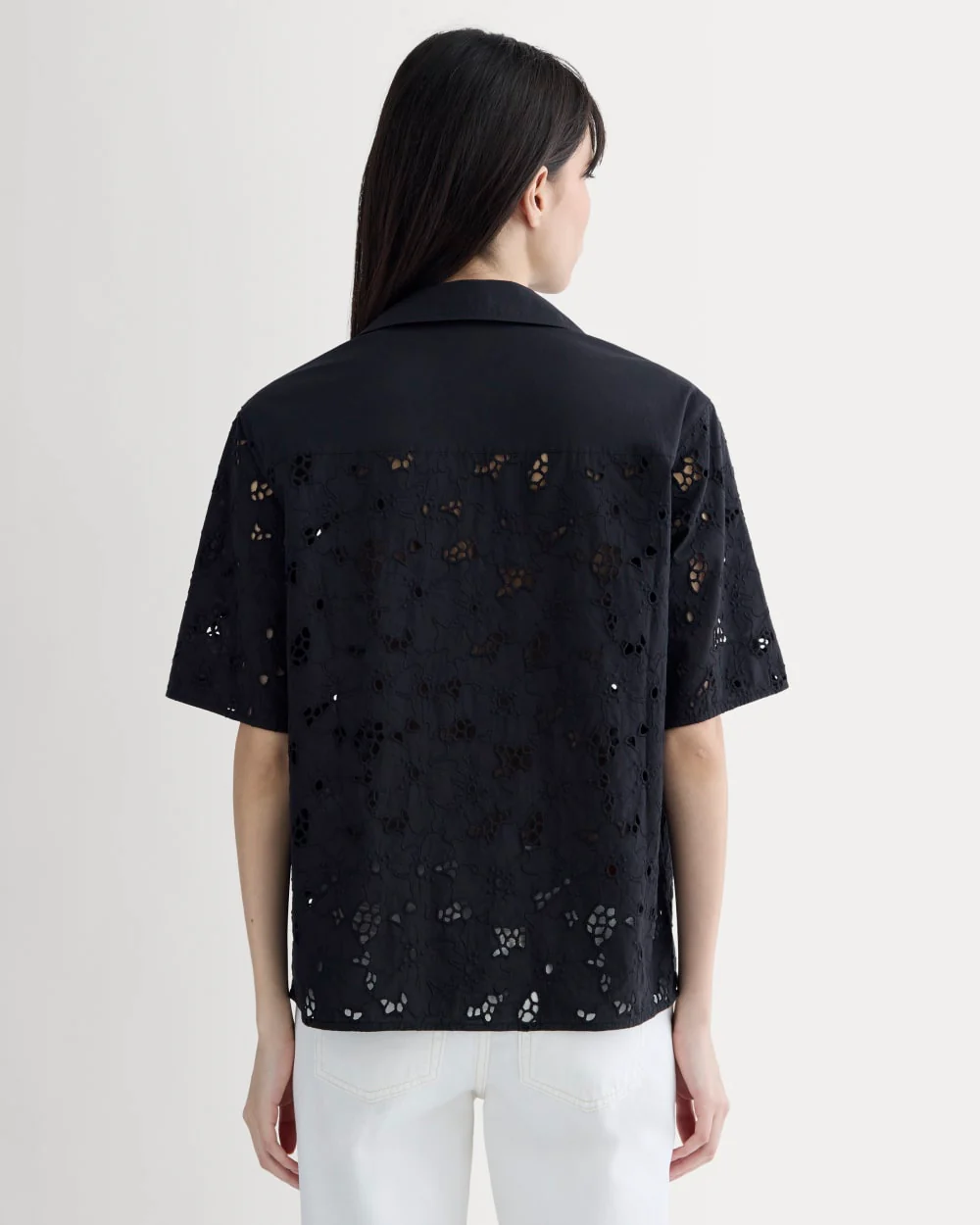 The Eyelet Camp Shirt | Black - Image 5