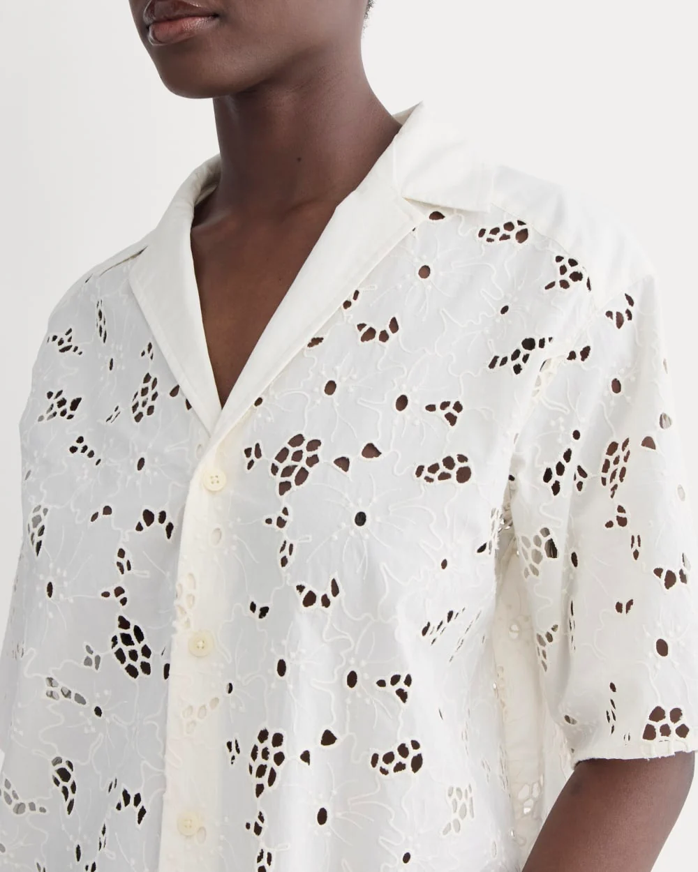 The Eyelet Camp Shirt | Bone - Image 4