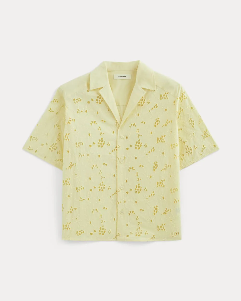 The Eyelet Camp Shirt | Light Yellow - Image 2