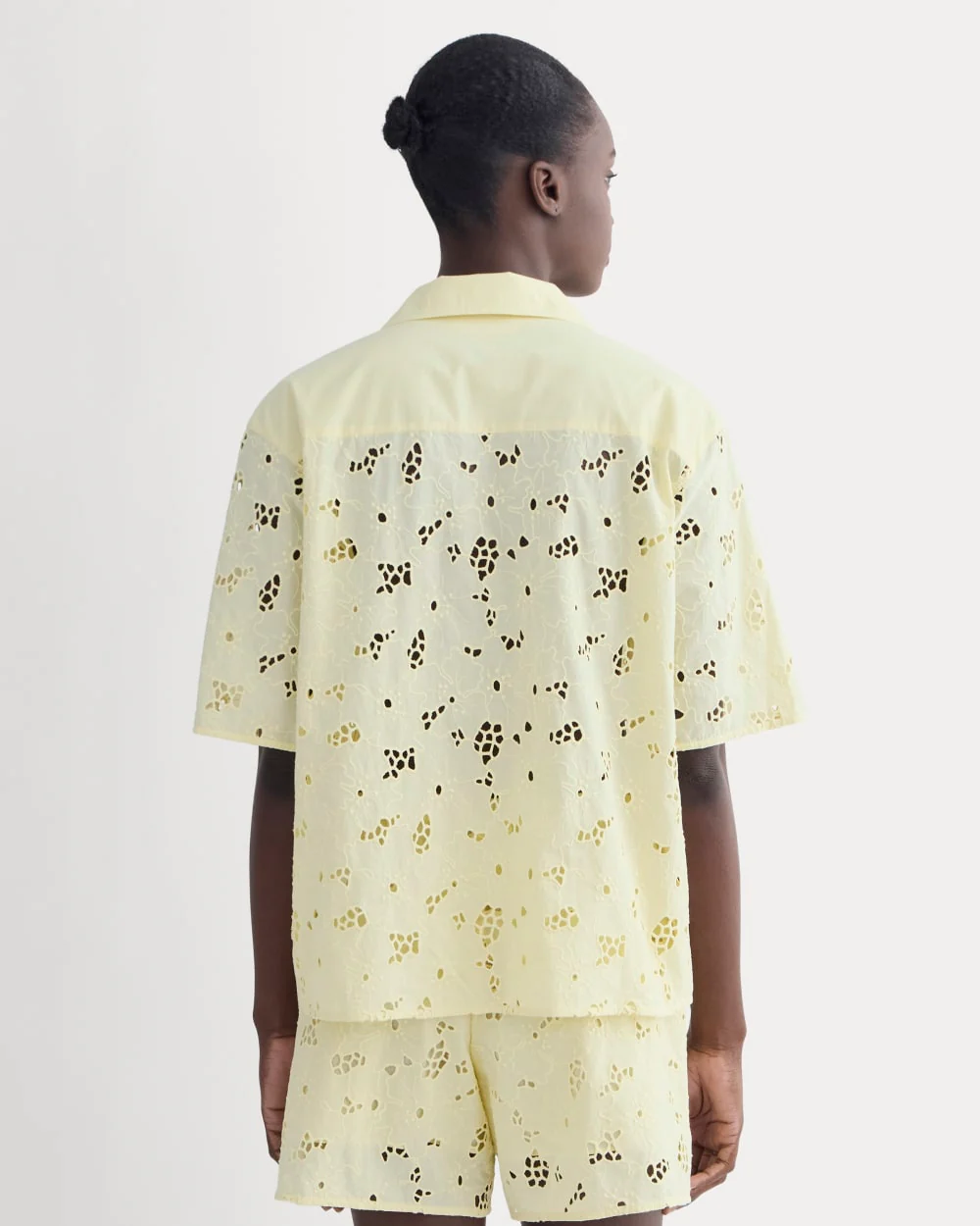 The Eyelet Camp Shirt | Light Yellow - Image 5