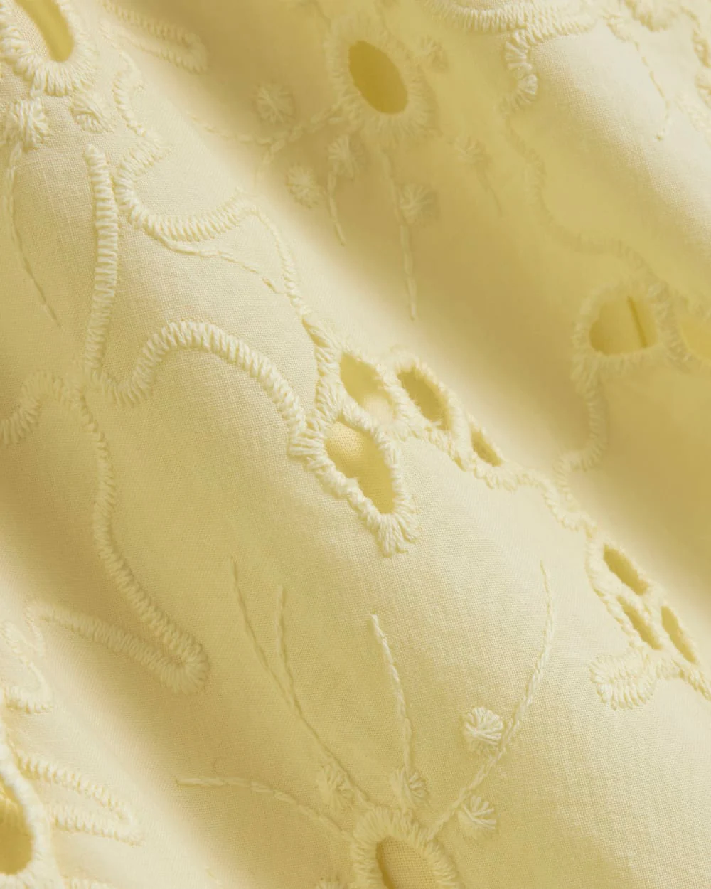 The Eyelet Midi Dress | Light Yellow - Image 5
