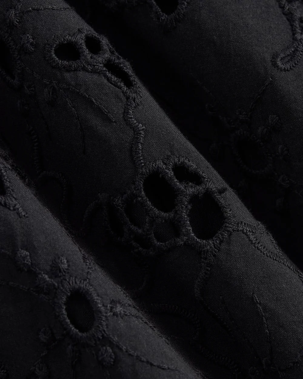 The Eyelet Mini Shift Dress | Black - Image 5