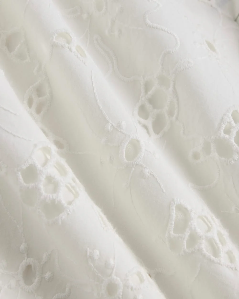 The Eyelet Mini Shift Dress | Bone - Image 5