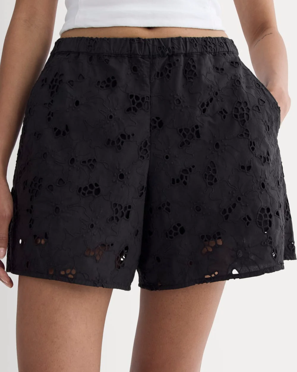 The Eyelet Pull-On Short | Black - Image 4