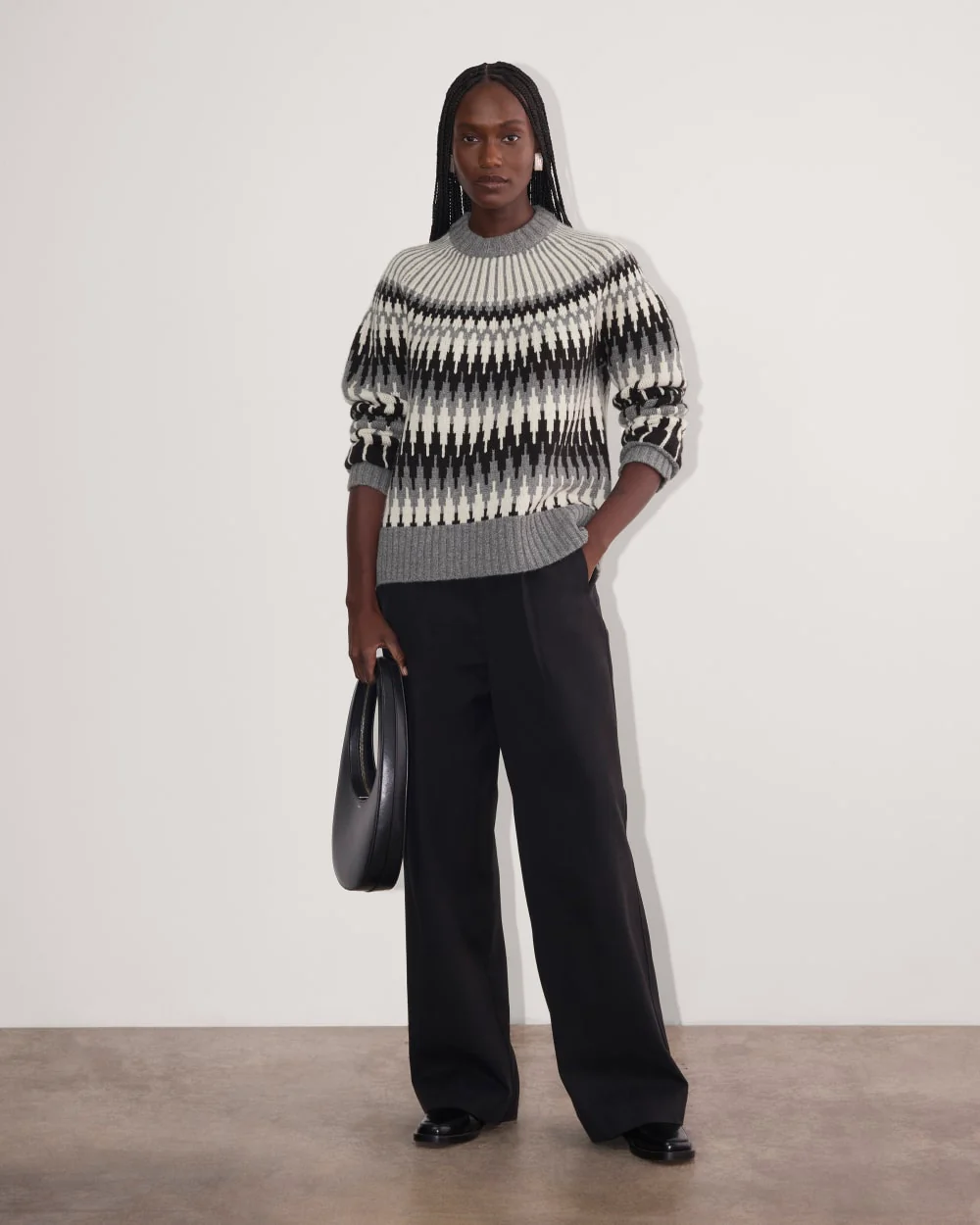 The Fair Isle Crew | Grey / Black Fair Isle - Image 4