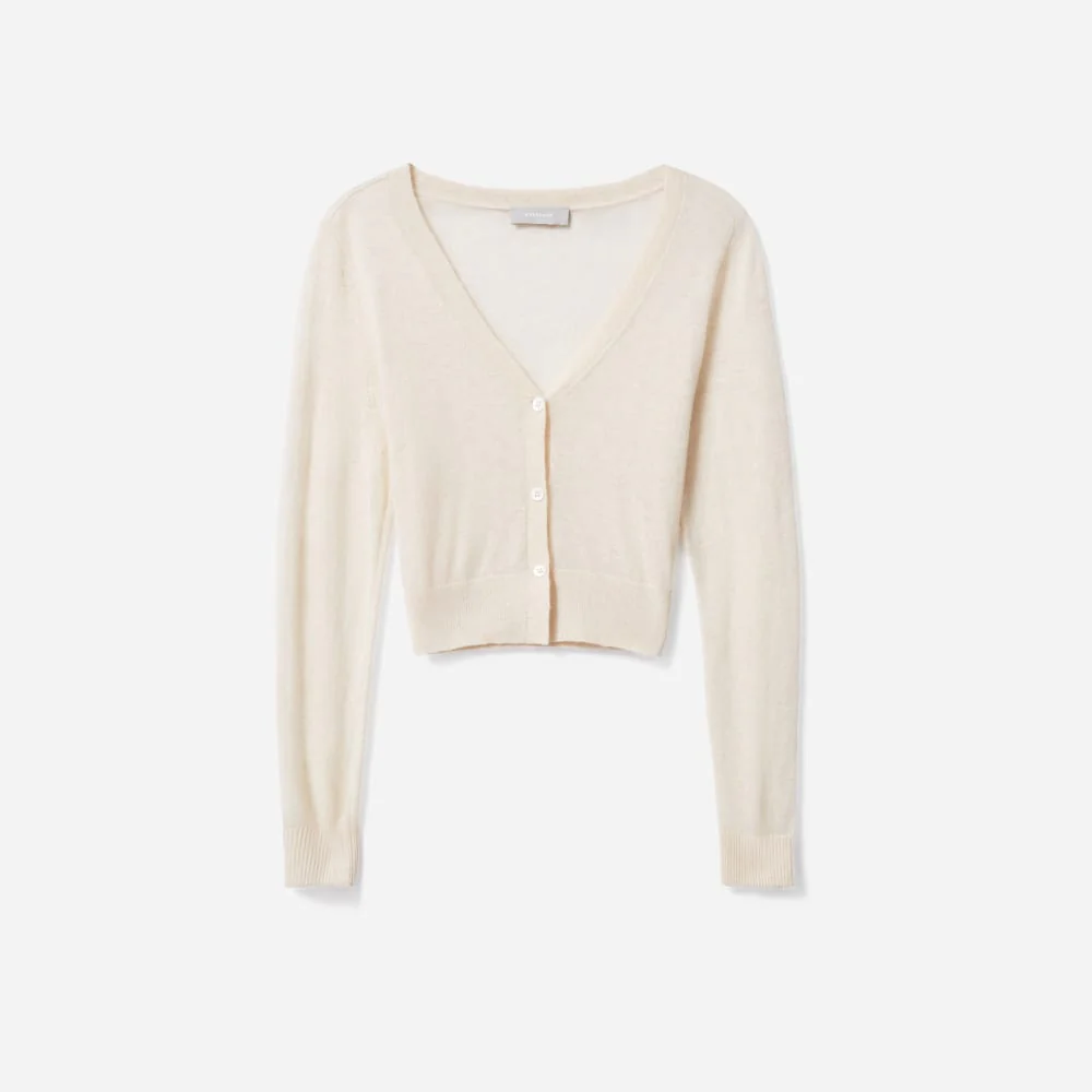 The Featherweight Alpaca Cardigan | Heathered Bone