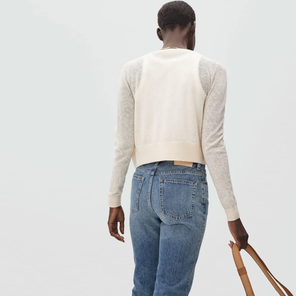 The Featherweight Alpaca Cardigan | Heathered Bone - Image 5
