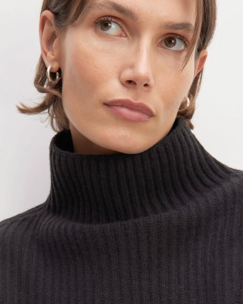 The Felted Merino Funnel-Neck Pullover | Black - Image 3