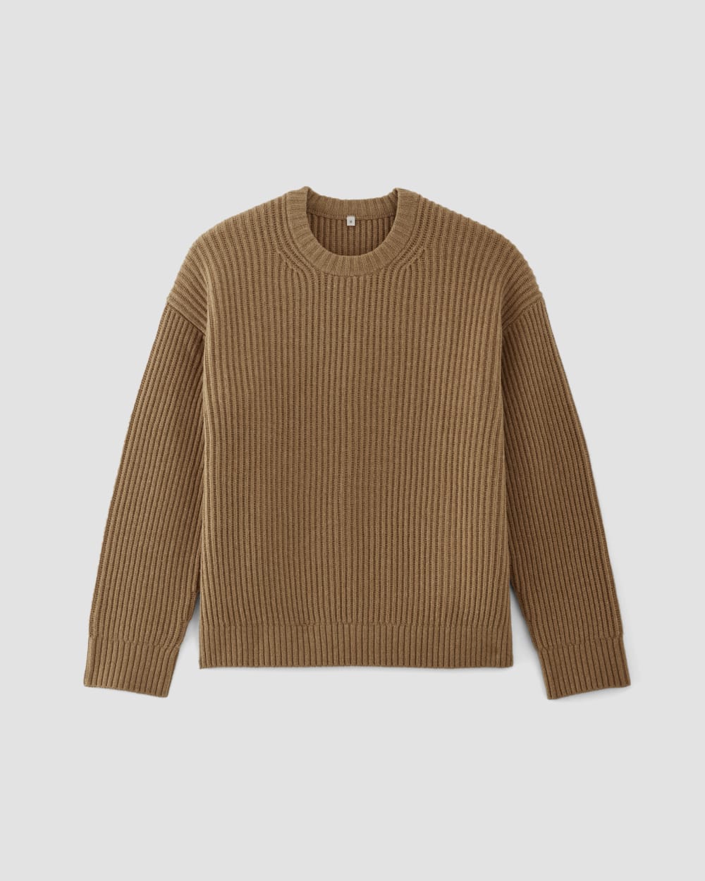 The Oversized Crew in Luxe Merino | Deep Camel - Image 2