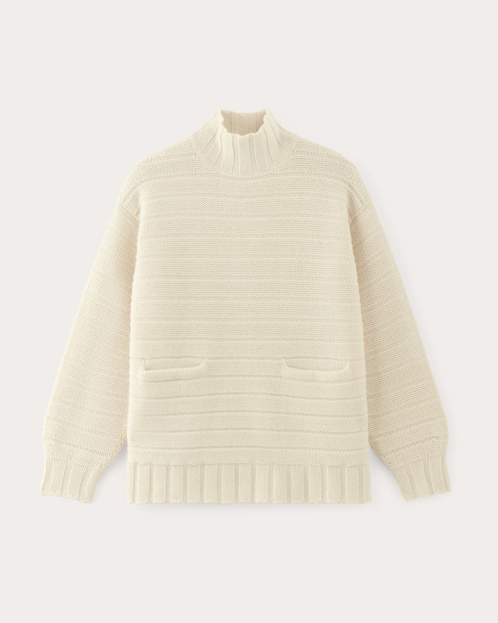 The Oversized Turtleneck in Luxe Merino | Bone - Image 2