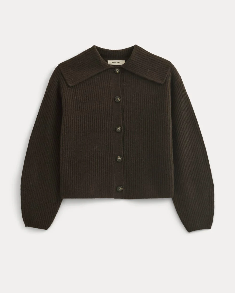 Fisherman Cardigan in Wool Cashmere | Americano Brown - Image 2