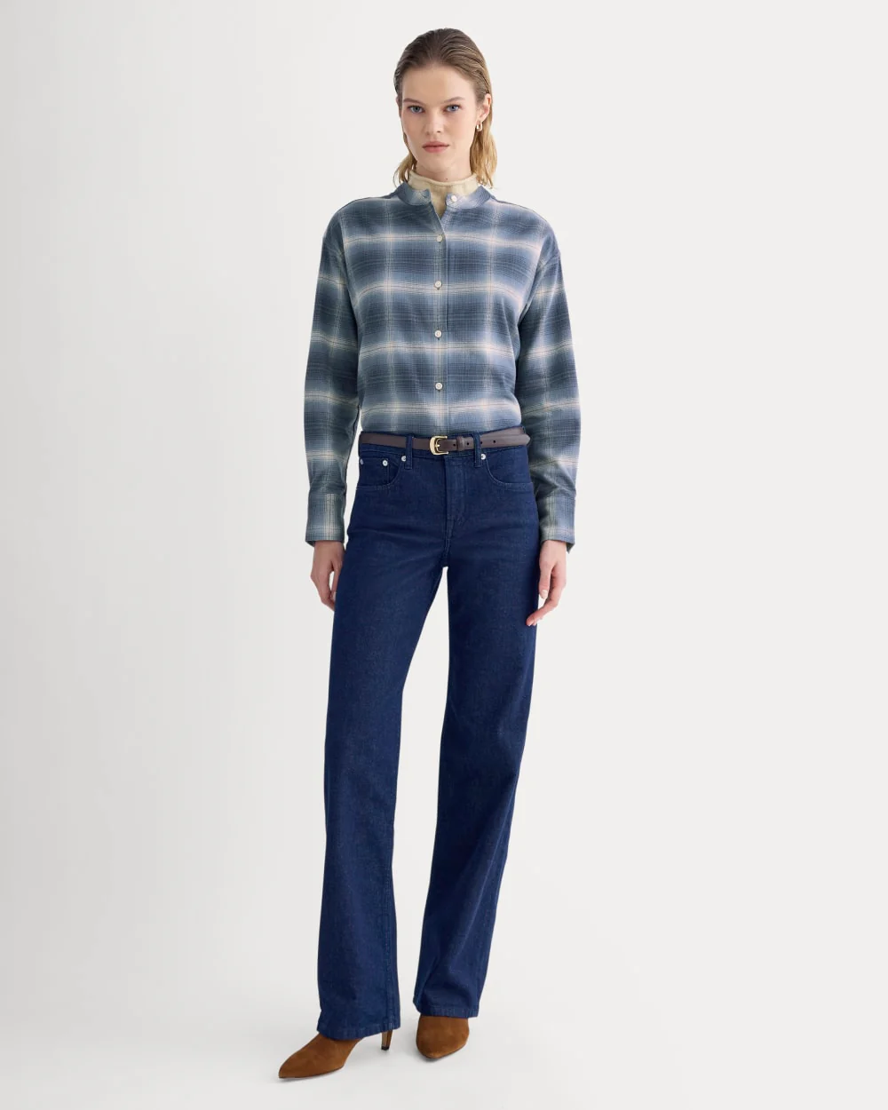 Flannel Shirt | Blue Ombre Plaid - Image 3