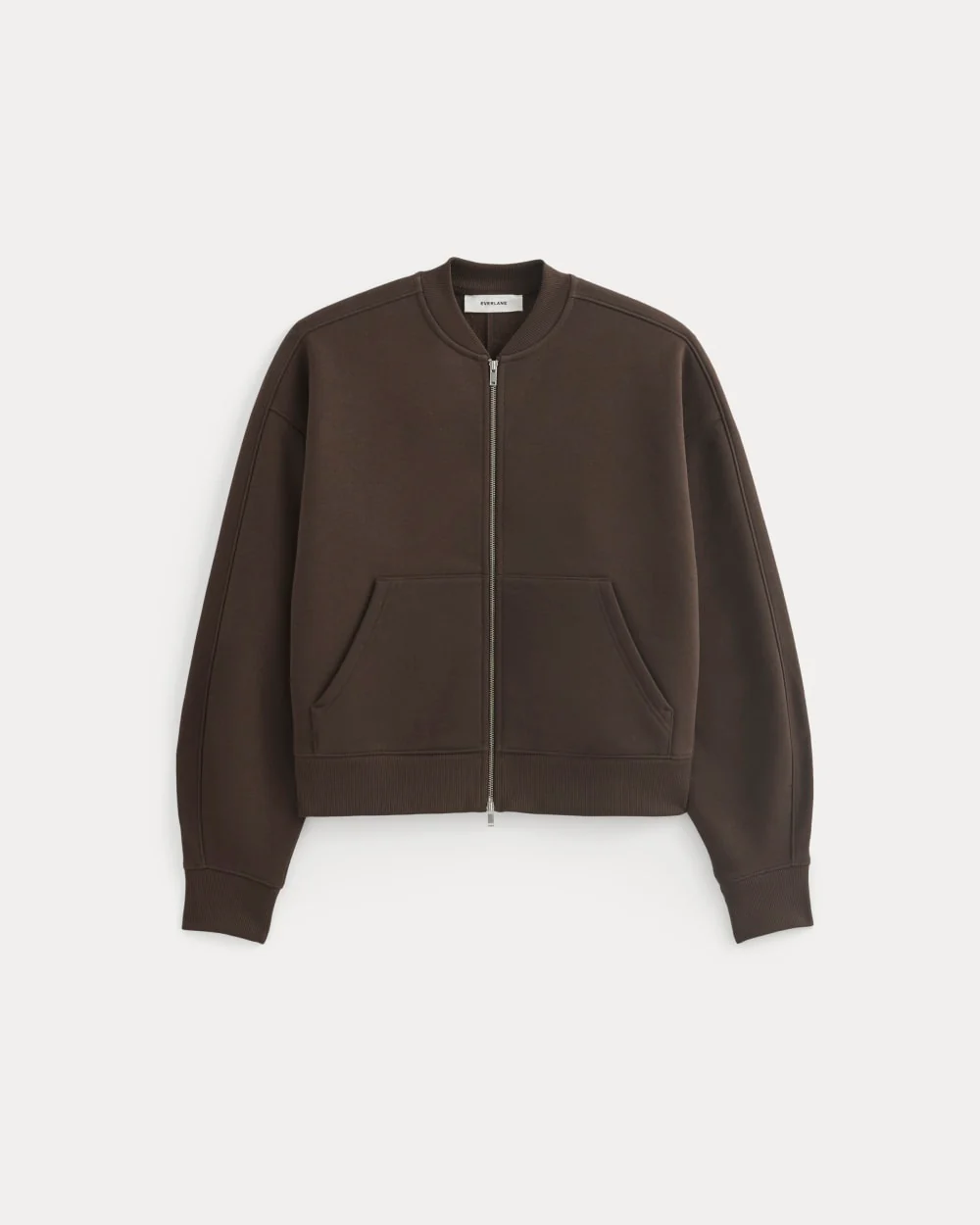 Luxe Fleece Bomber Jacket | Dark Chocolate - Image 2