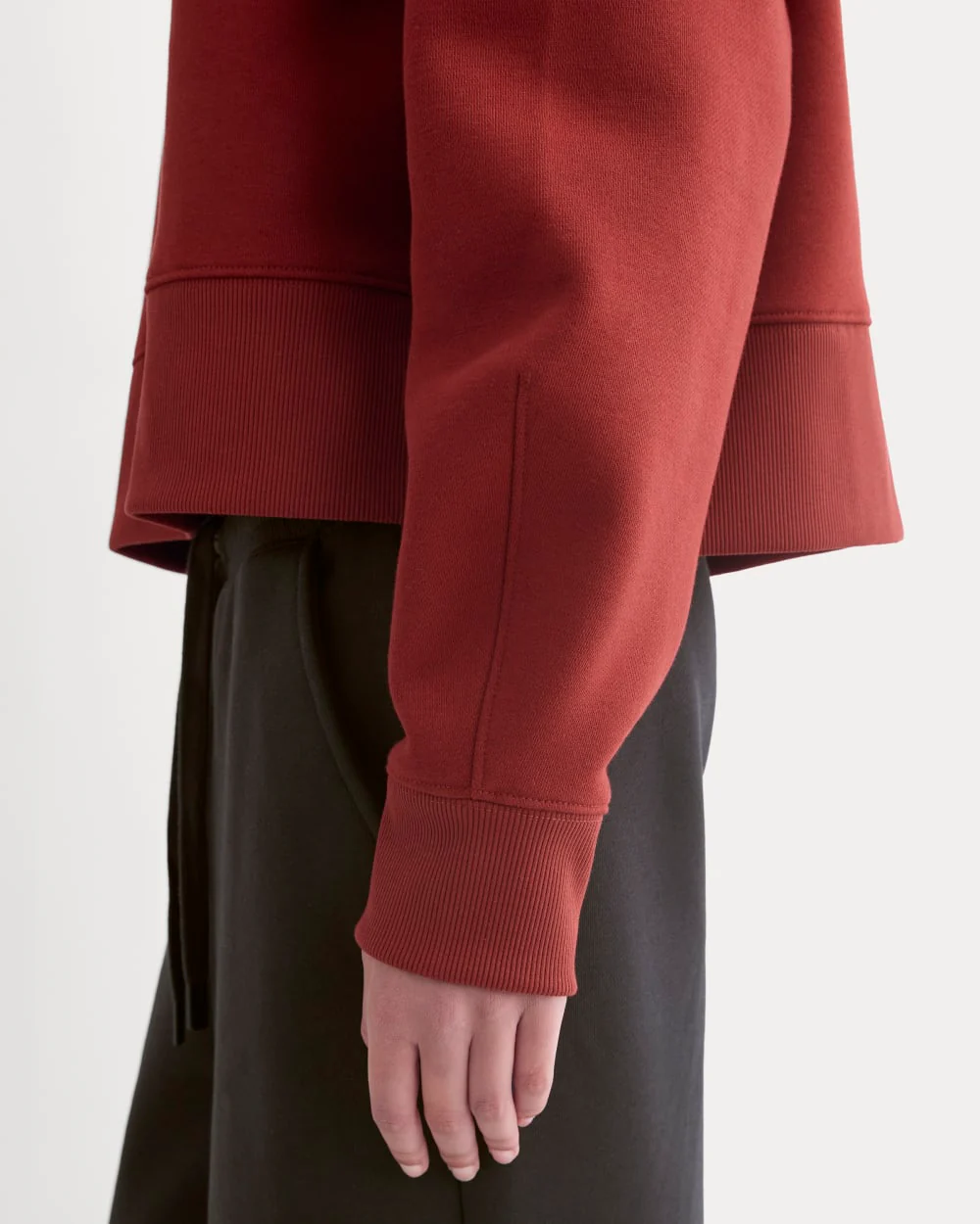 Luxe Fleece Sweatshirt | Merlot - Image 4
