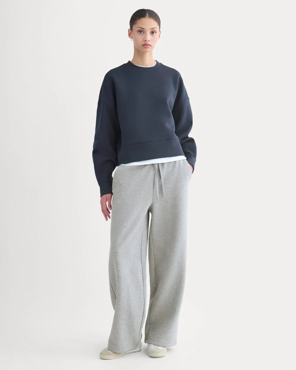 Luxe Fleece Sweatshirt | Navy - Image 3