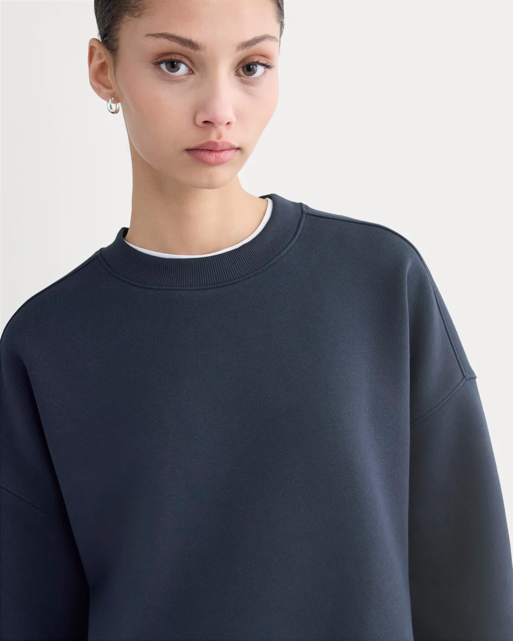 Luxe Fleece Sweatshirt | Navy - Image 4