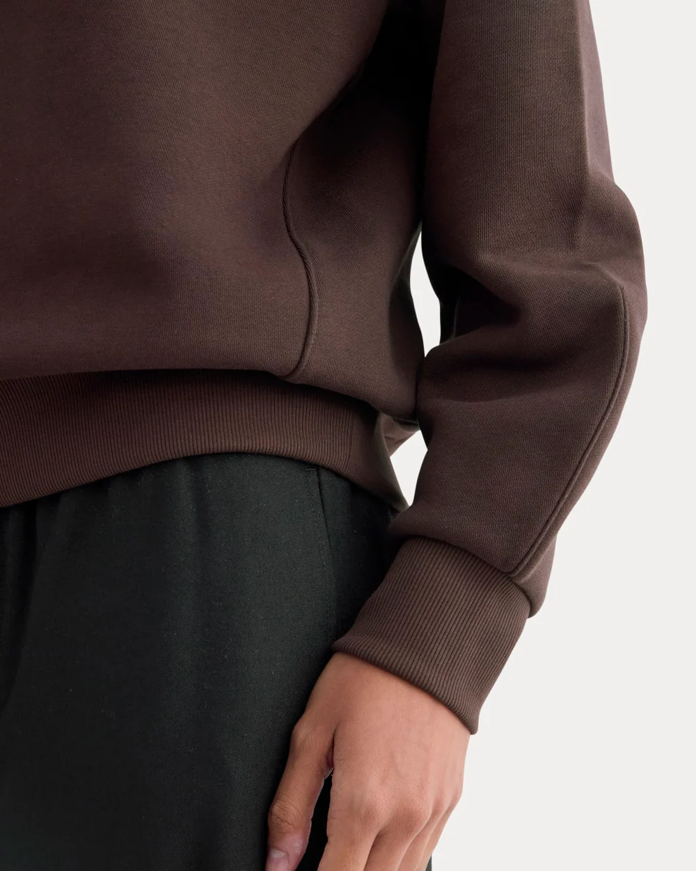 Luxe Fleece Raglan Crewneck | Dark Chocolate - Image 4