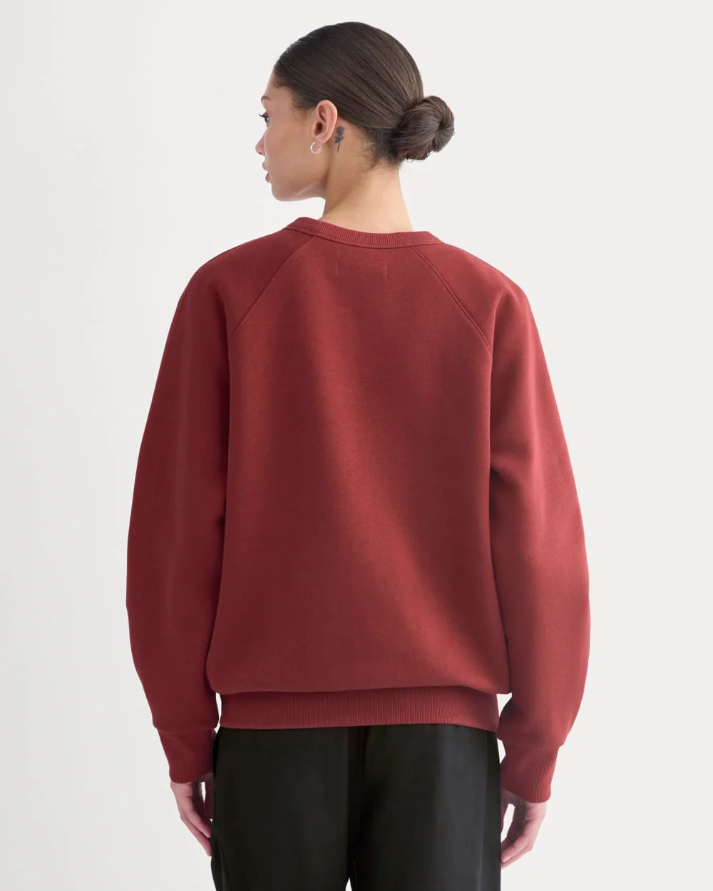 Luxe Fleece Raglan Crewneck | Merlot - Image 5