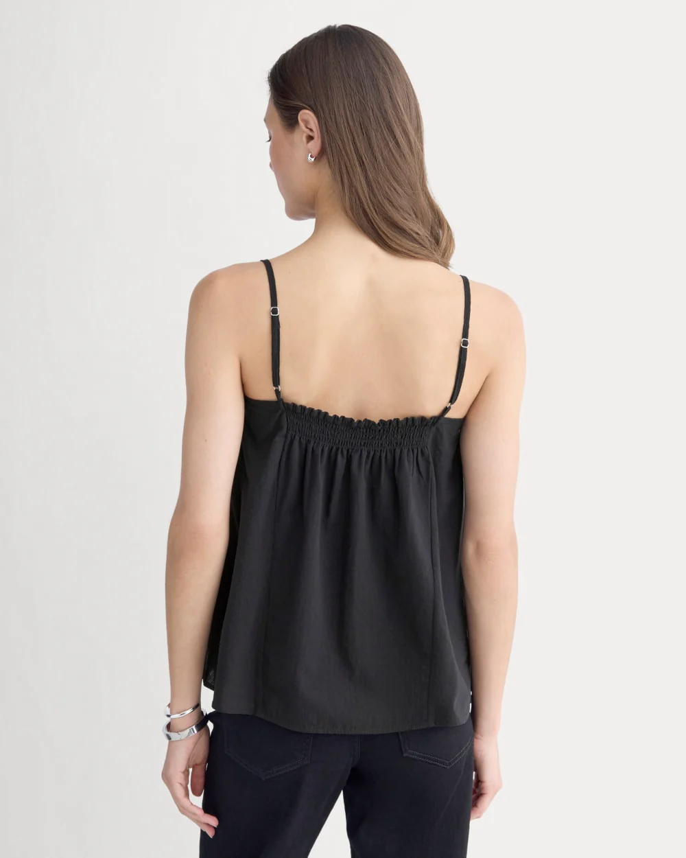 The Flowy Gauze Cami | Black - Image 5