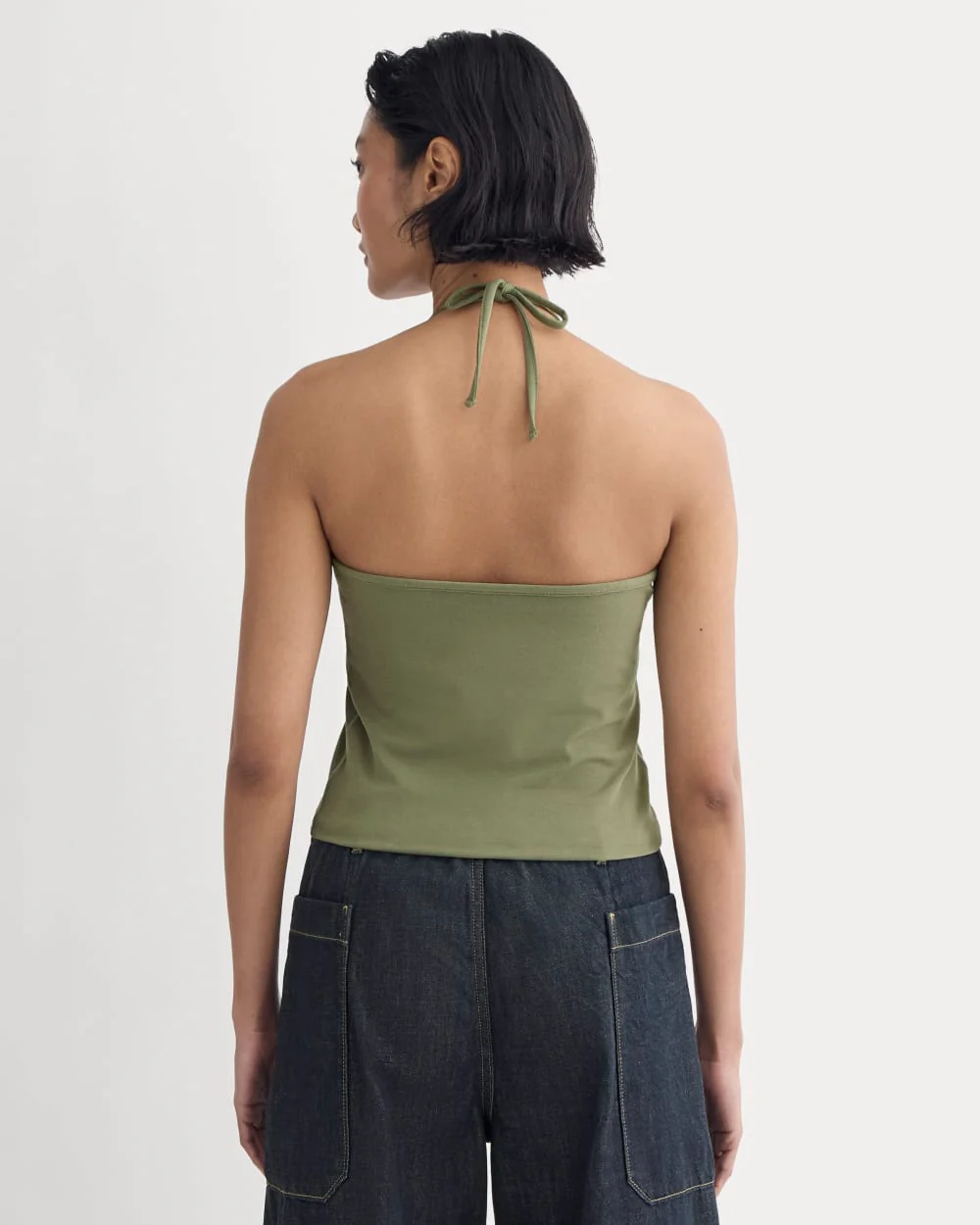 The Form Halter Top | Lichen Green - Image 5