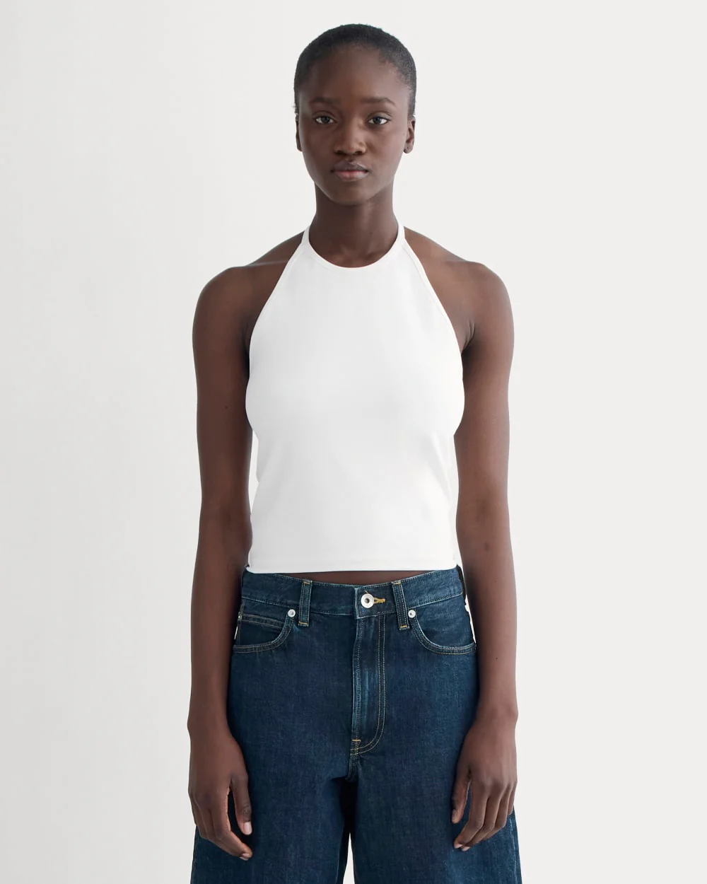 The Form Halter Top | White