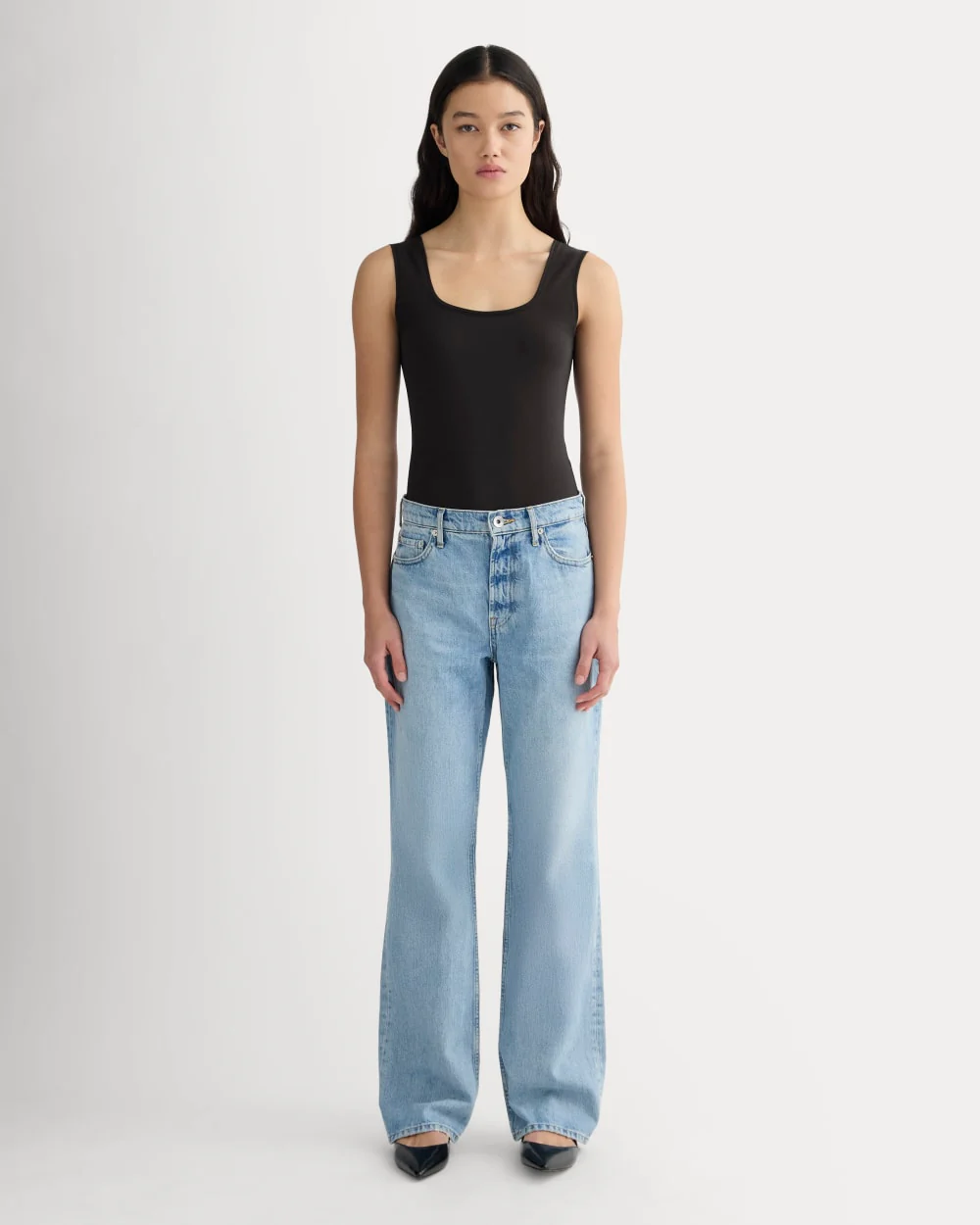 The Form Square-Neck Bodysuit | Black