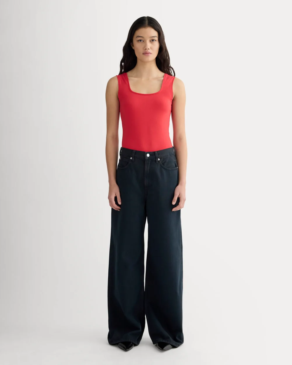 The Form Square-Neck Bodysuit | Classic Red