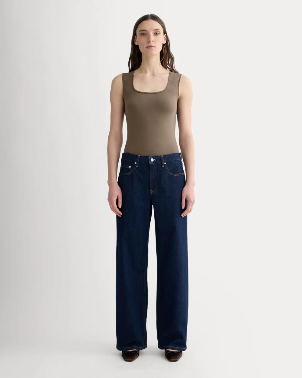 The Form Square-Neck Bodysuit | Deep Taupe - Image 6