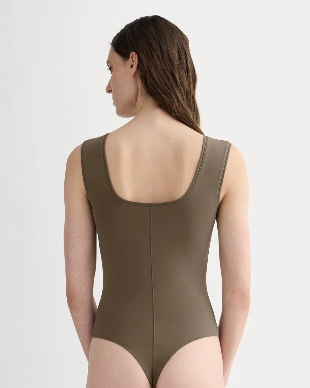 The Form Square-Neck Bodysuit | Deep Taupe - Image 9