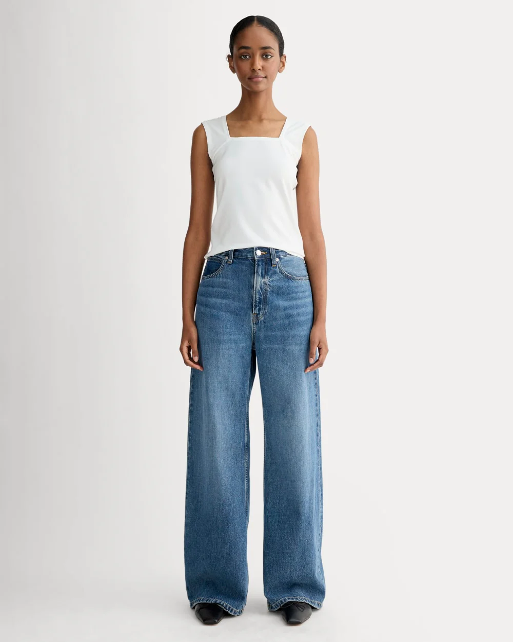 The Form Square-Neck Tank | White - Image 3