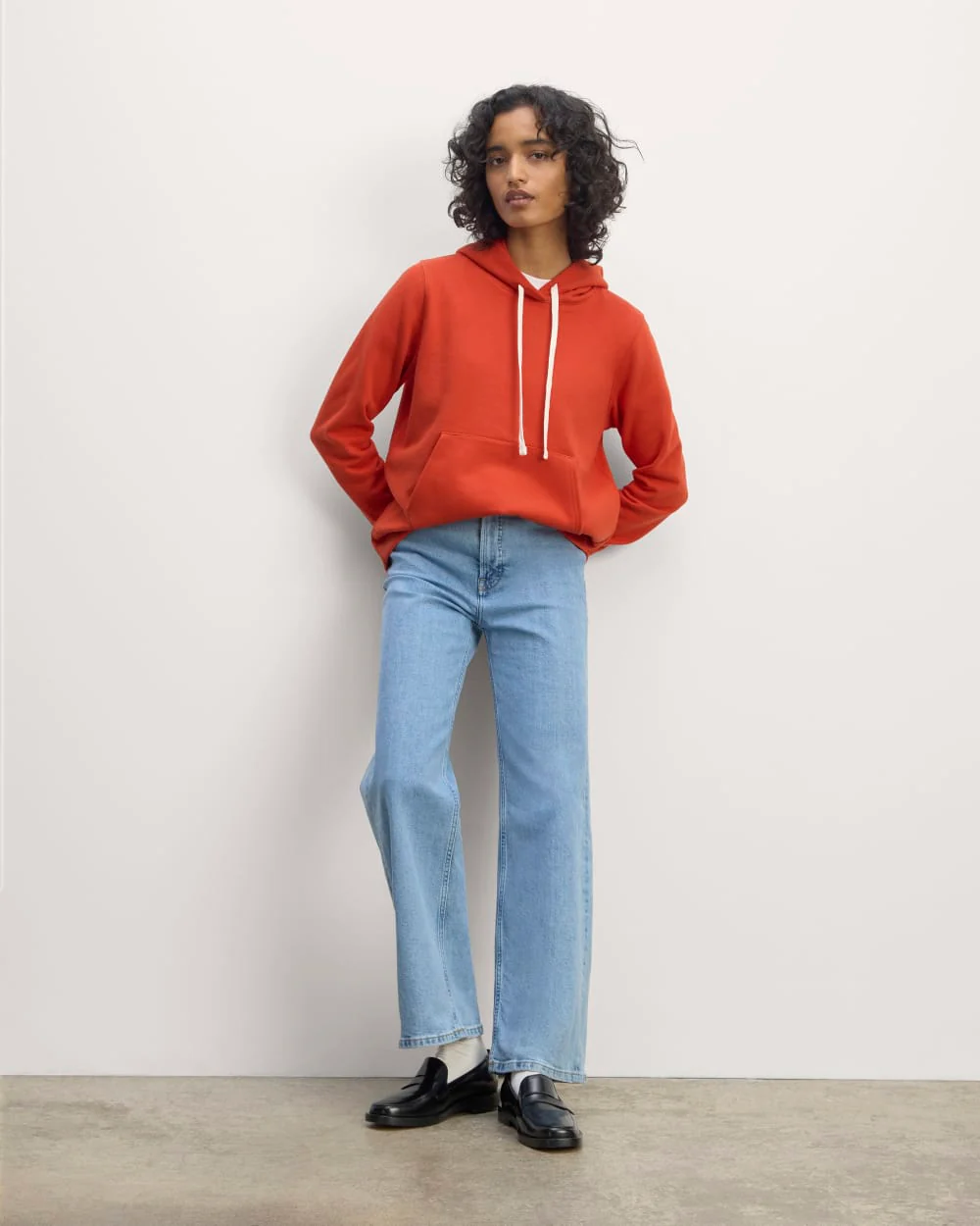The Off-Duty Terry Hoodie | Poppy Red - Image 3