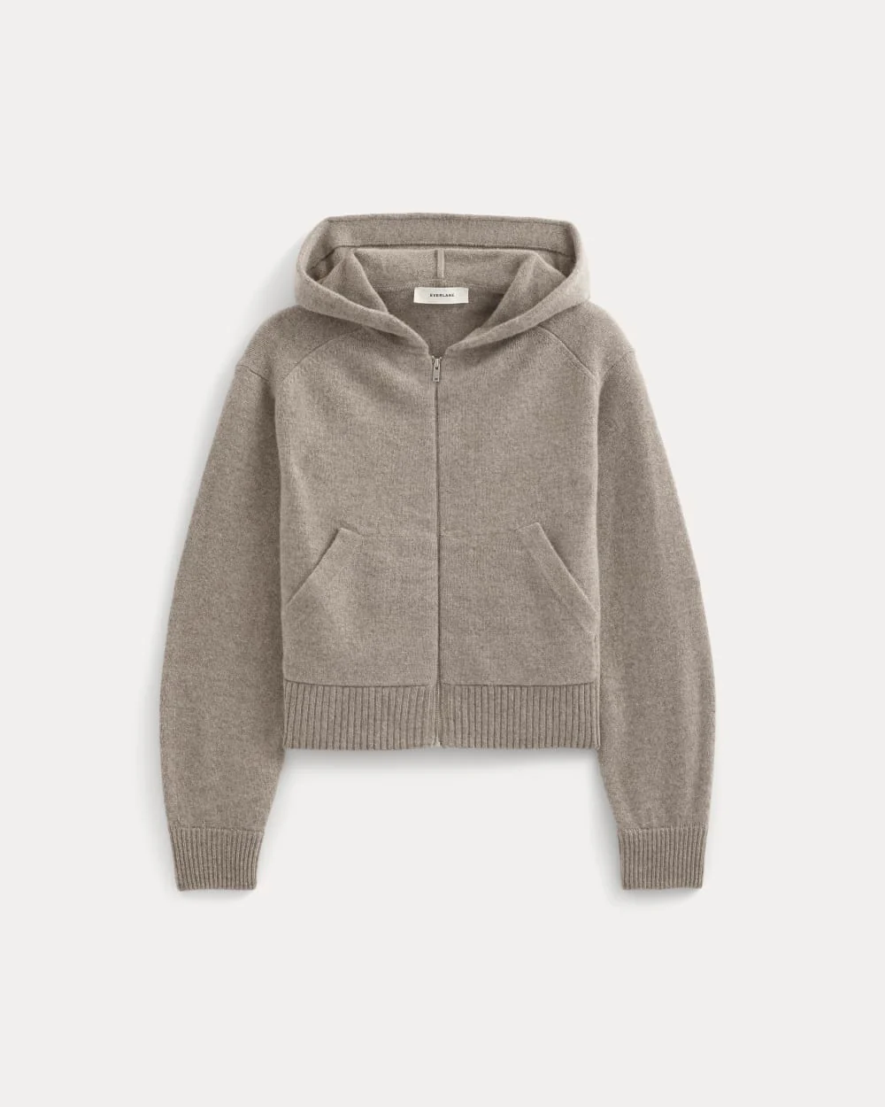 Full-Zip Hoodie in Wool Cashmere | Oatmeal - Image 2
