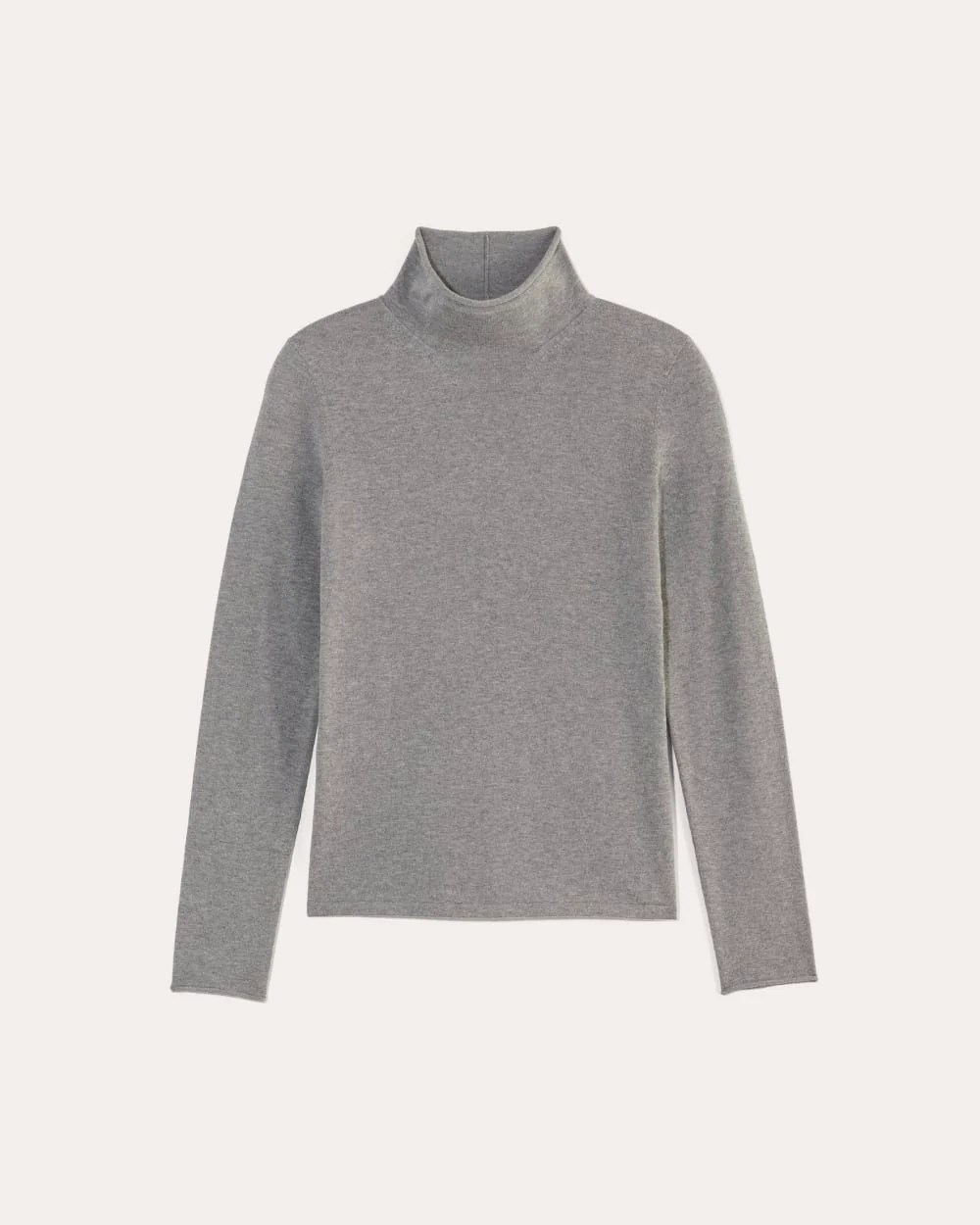 The Funnel Neck in Cotton Cashmere | Heather Charcoal - Image 2