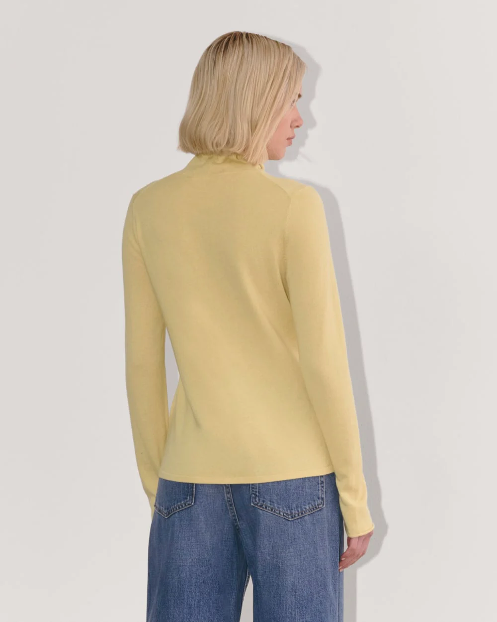 The Funnel Neck in Cotton Cashmere | Parsnip - Image 5