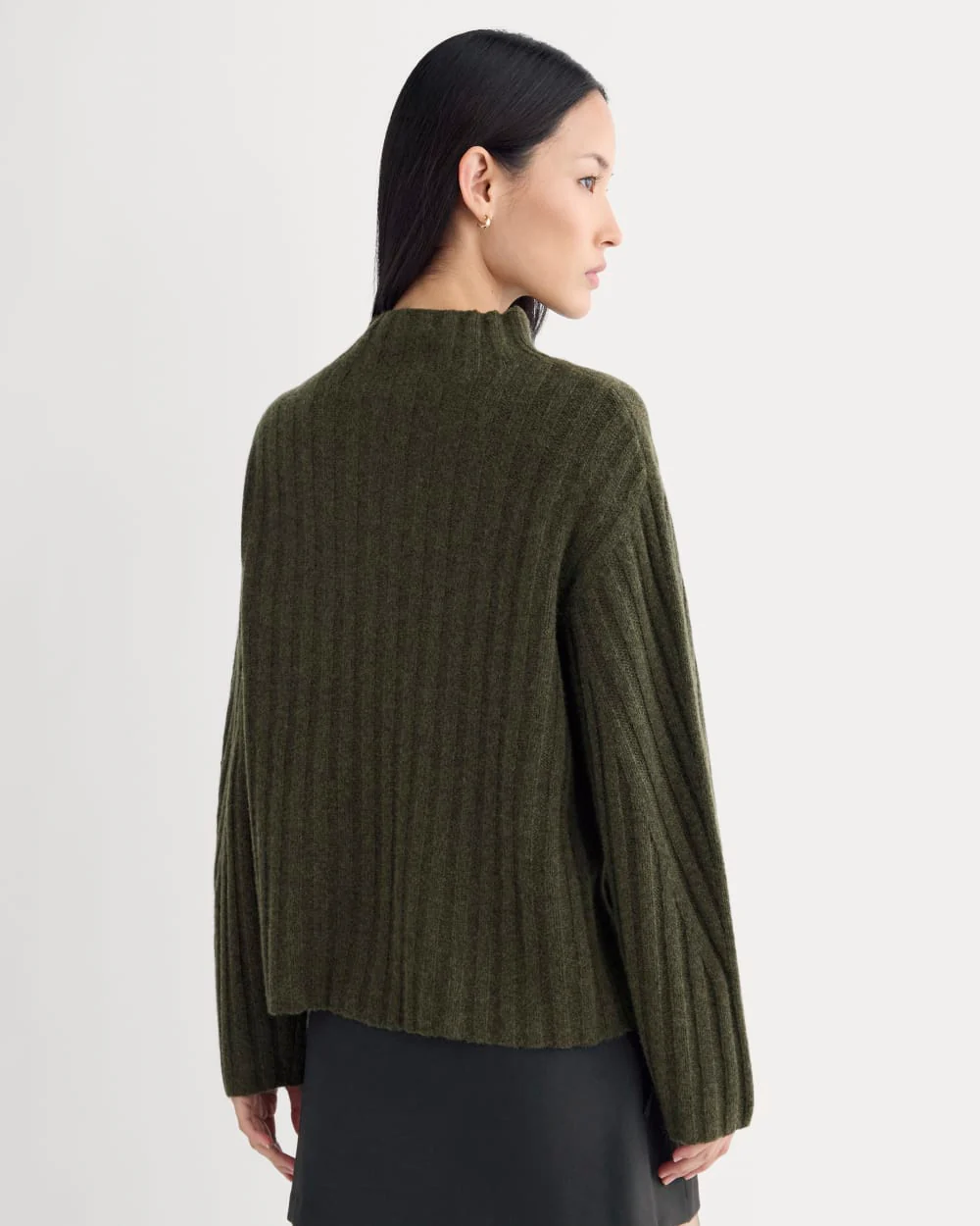 Funnel-Neck Sweater in Wool Cashmere | Heather Beech - Image 6