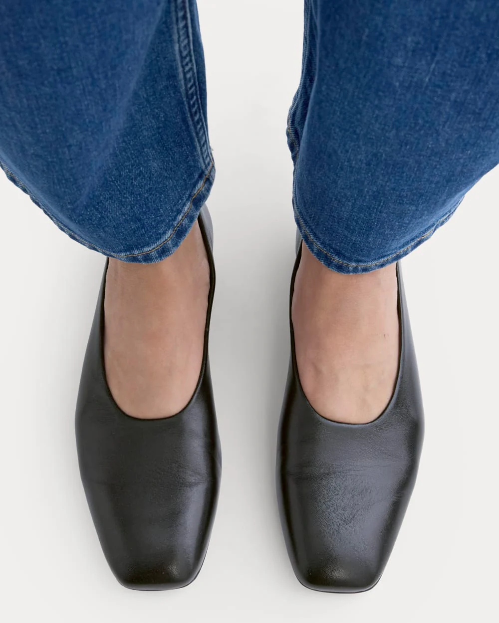 Gallery Square-Toe Flat | Black - Image 5