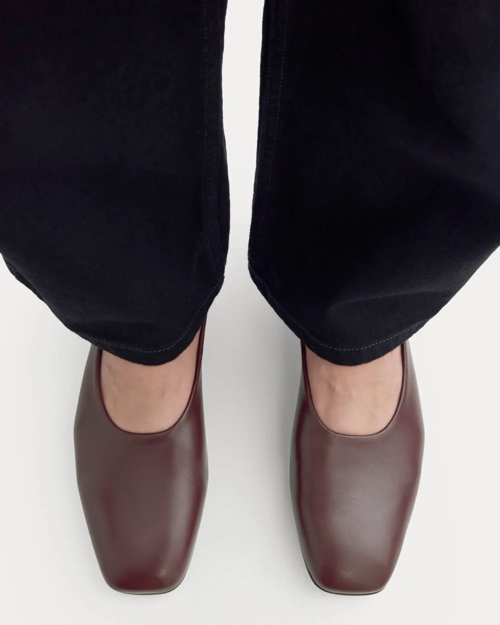 Gallery Square-Toe Flat | Burgundy - Image 5