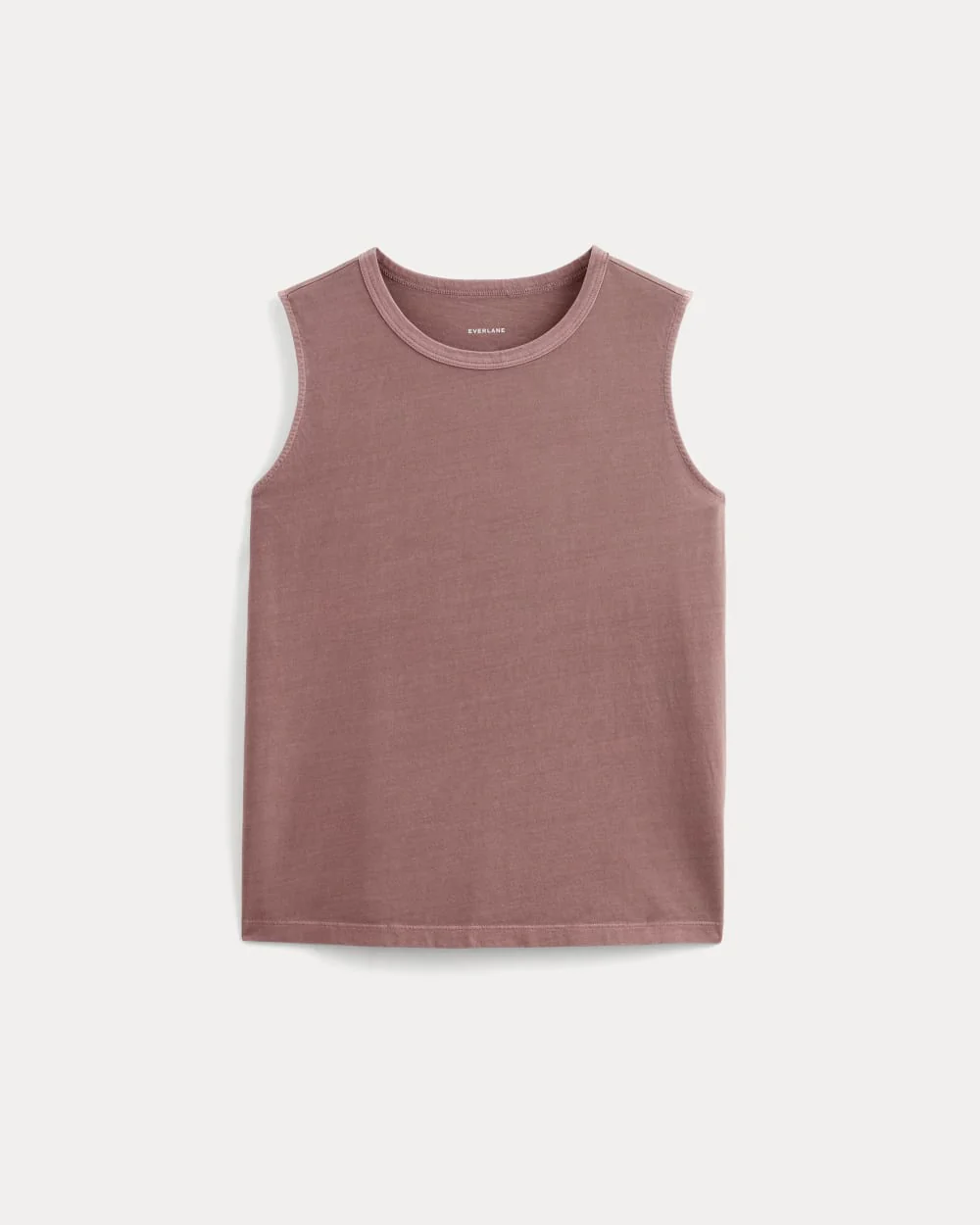 The Boyfriend Tank in Essential Cotton | Brown Garment Dye - Image 2