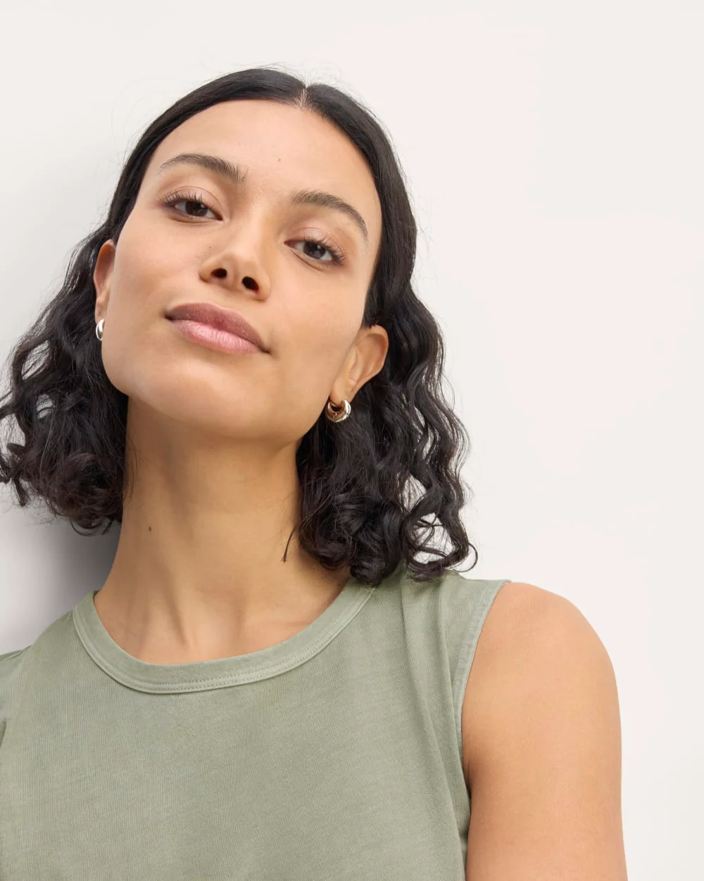 The Boyfriend Tank in Essential Cotton | Seagrass - Image 3
