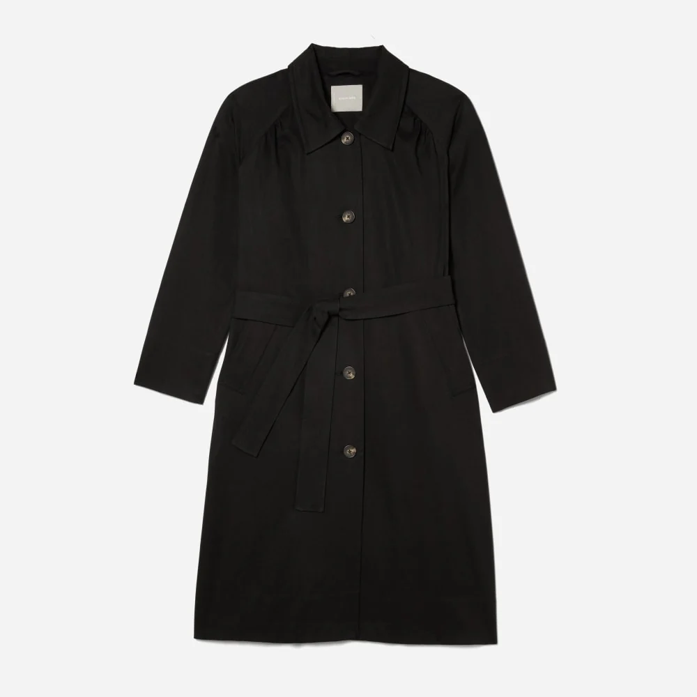 The Gathered Drape Trench | Black - Image 2