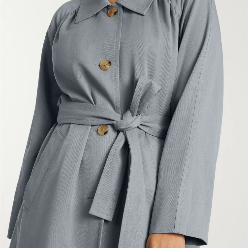 The Gathered Drape Trench | Smoke - Image 5
