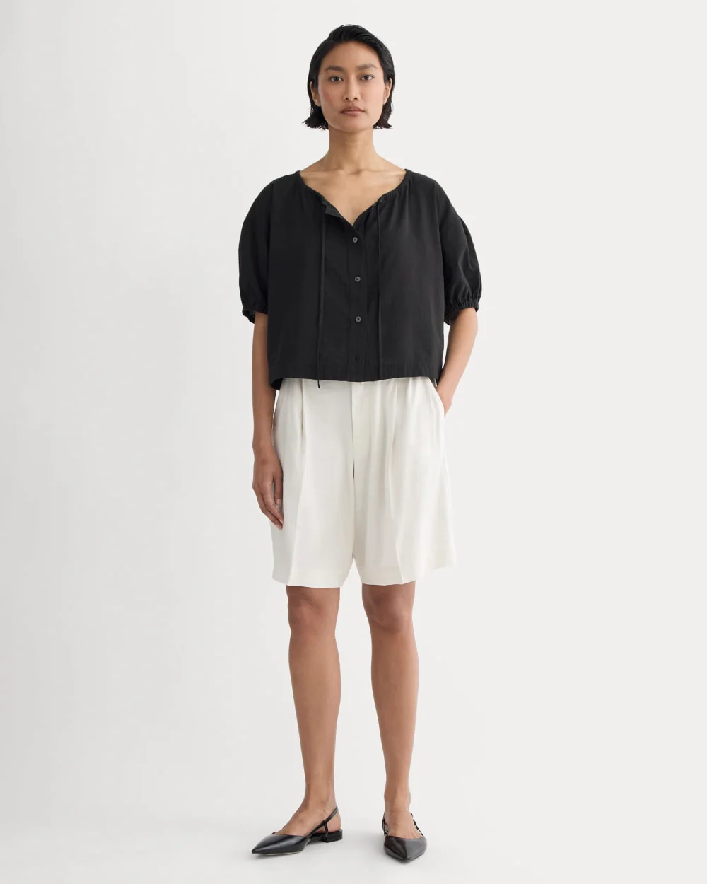 The Gauze Button-Up | Black - Image 3