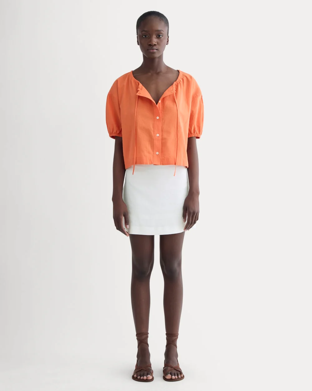 The Gauze Button-Up | Soft Orange - Image 3
