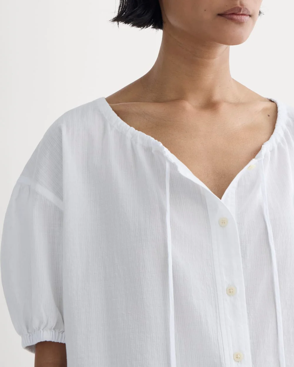 The Gauze Button-Up | White - Image 4
