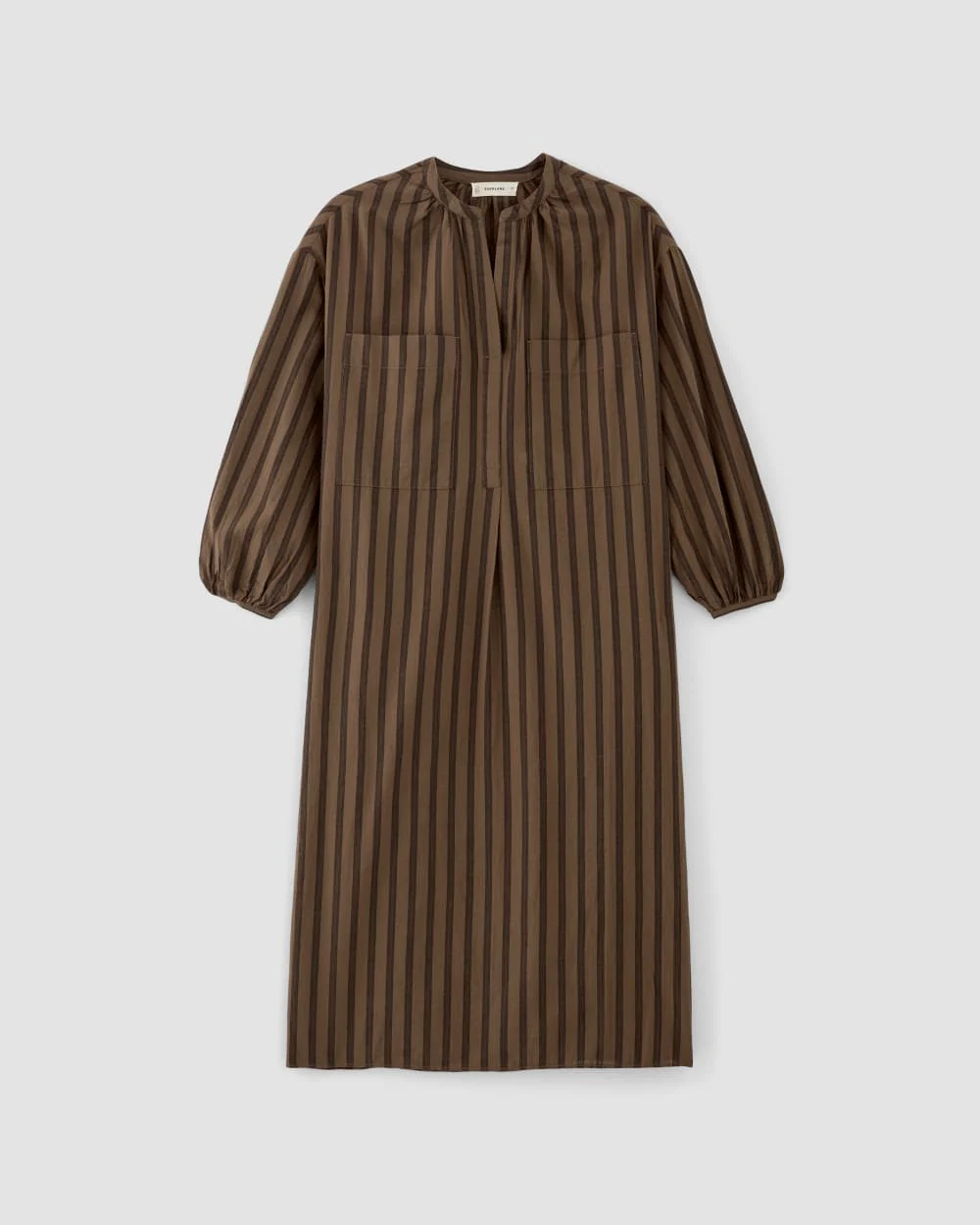 The Gauze Caftan Dress | Cocoa / Black - Image 2