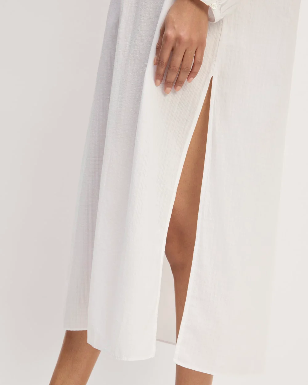 The Gauze Caftan Dress | White - Image 5