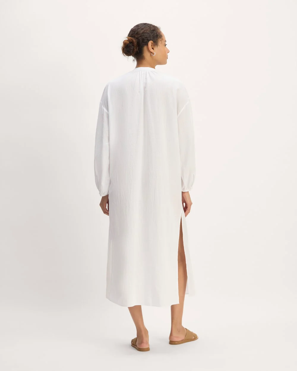 The Gauze Caftan Dress | White - Image 6