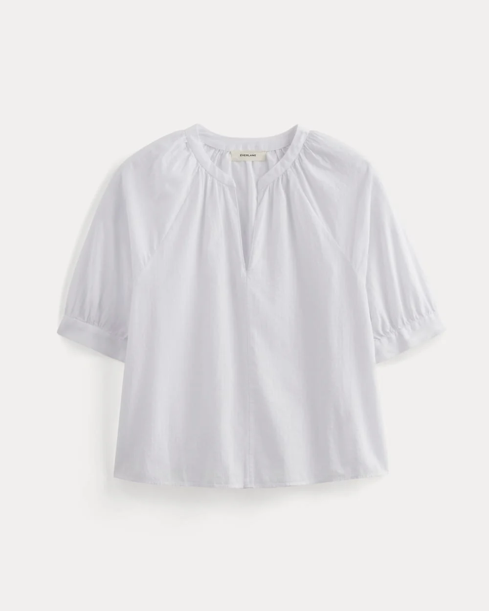 The Gauze Gathered Top | White - Image 2