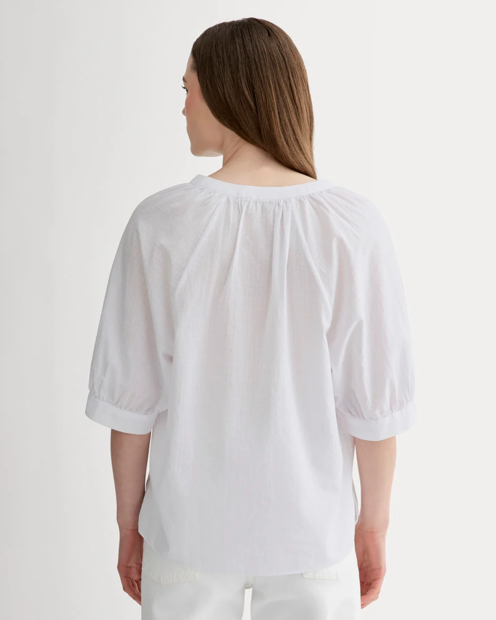 The Gauze Gathered Top | White - Image 5