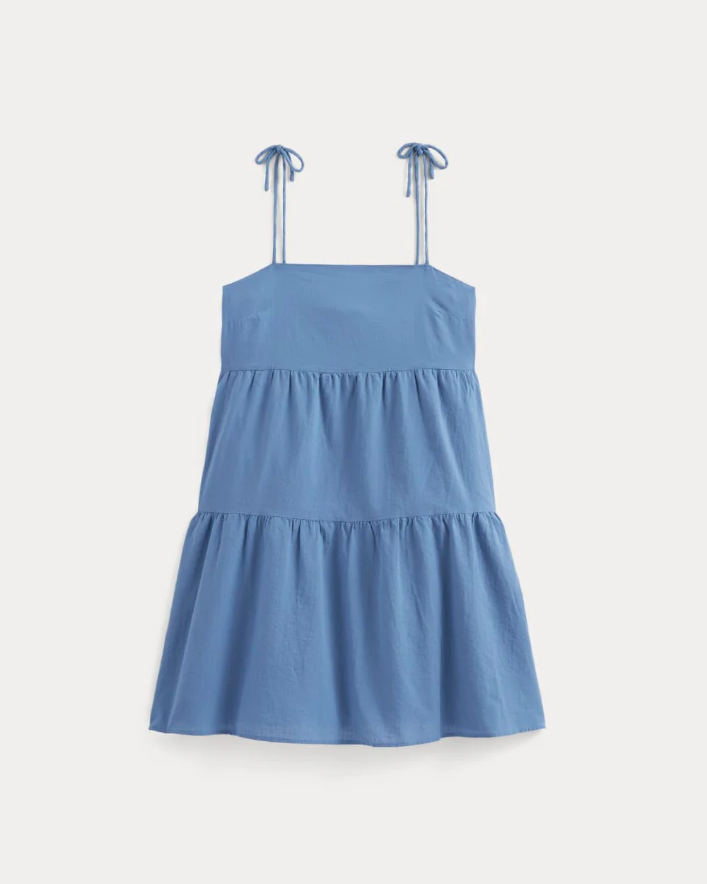 The Gauze Mini Tiered Dress | Soft Cobalt - Image 2